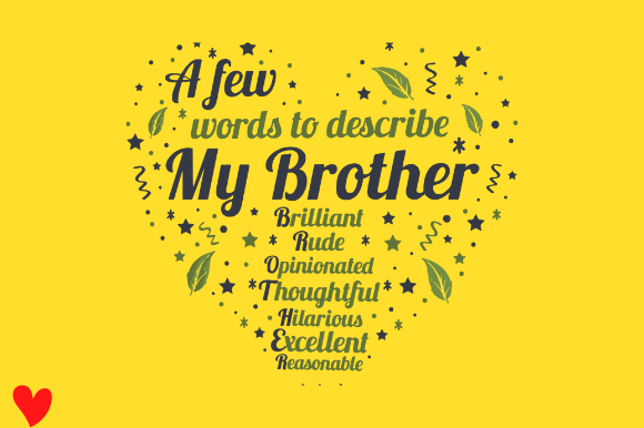 BROTHER HEART PNG SVG EPS PRINT POD
