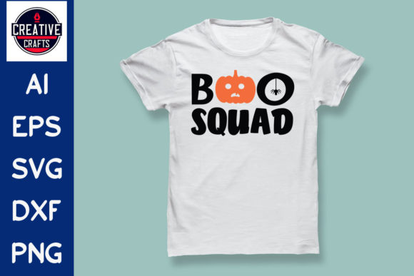 Halloween SVG T-Shirt Design Boo Squad