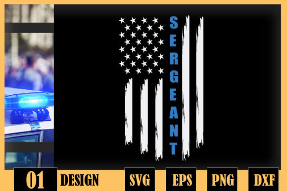 Thin Blue Line Flag Police Sergean Embroidery Review