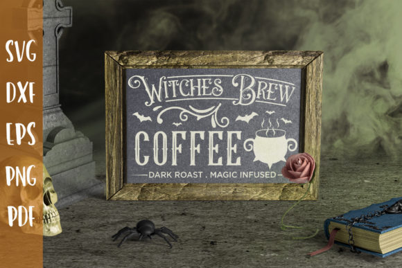Witches Brew Coffee - Halloween Sign SVG